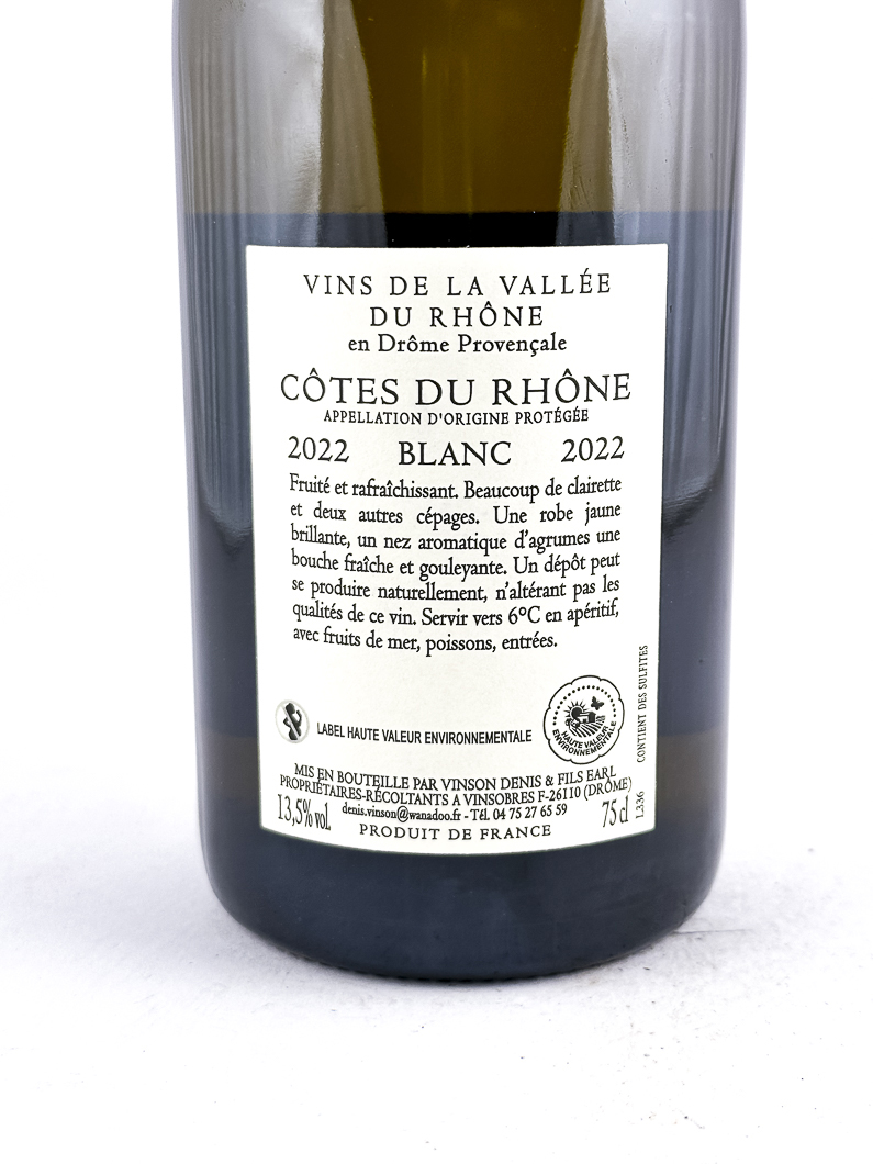 Côtes du Rhône Le Moulin 2022 75 cl Blanc