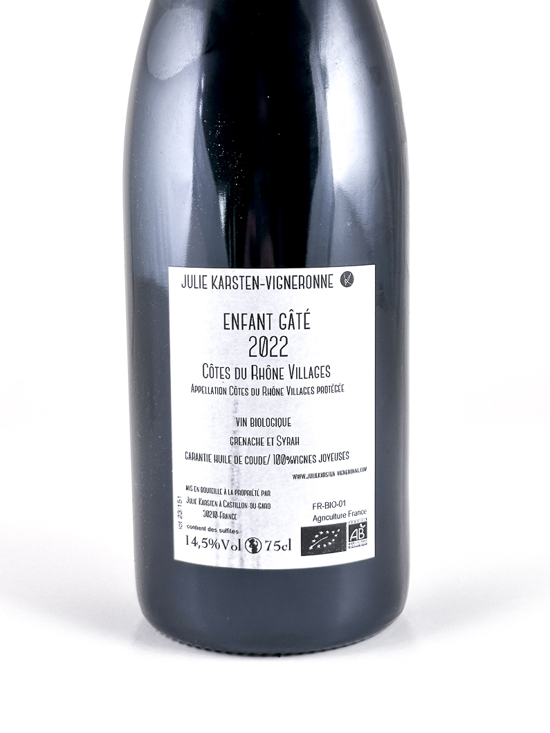 CDR Villages julie karsten enfant gâté,  BIO 2022 75 cl Rouge