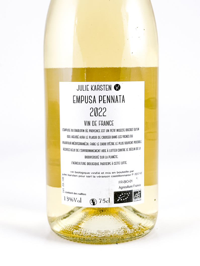 Vin de France julie karsten empusa pennata, BIO 2022 75 cl Blanc
