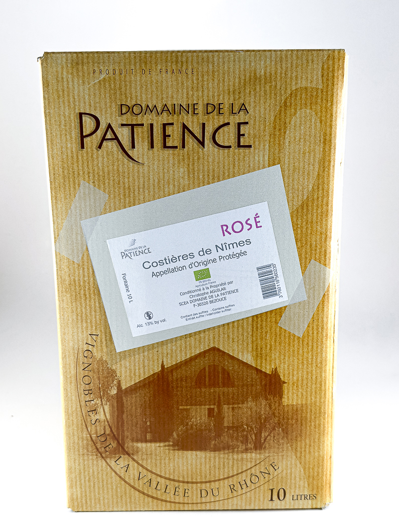 AOP Costières de Nimes La Patience  BIB (cubi) 10 L BIO Rosé