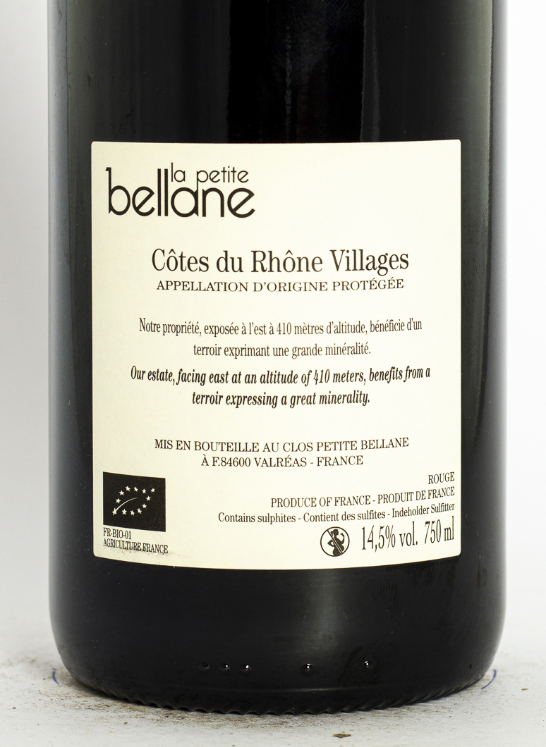 AOP cdr villages Clos Bellane La Petite Bellane BIO 2022 75 cl Rouge