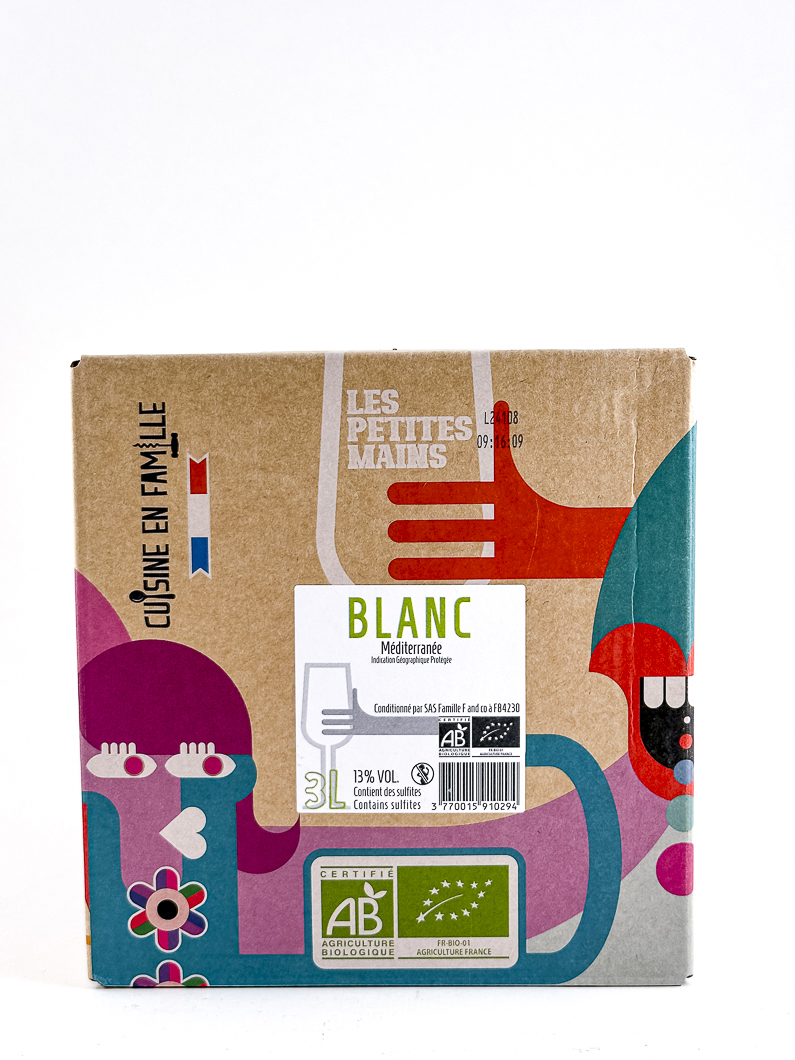IGP Pont du Gard Cuisine en Famille BIB (cubi) PETITES MAINS  2024 300cl Blanc