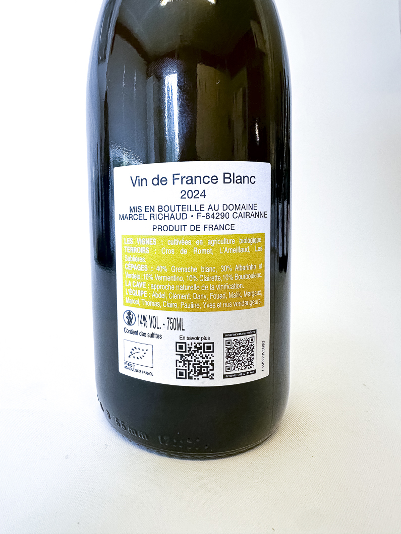 Vin de France Richaud La Source, BIO 2024 75 cl Blanc