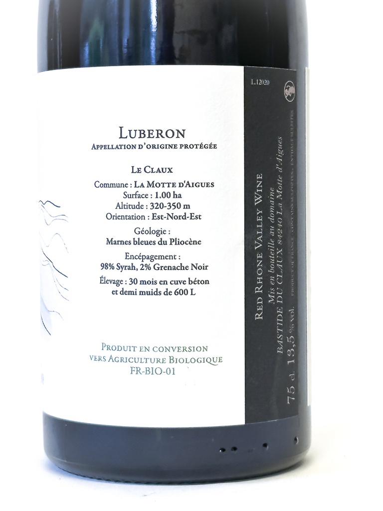 Lubéron La Bastide du Claux Le Claux 2020 75 cl Rouge