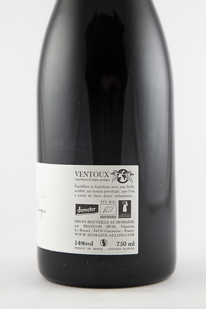 AOC ventoux Allois COUP de SOLEIL BIO 2024 75 cl Rouge