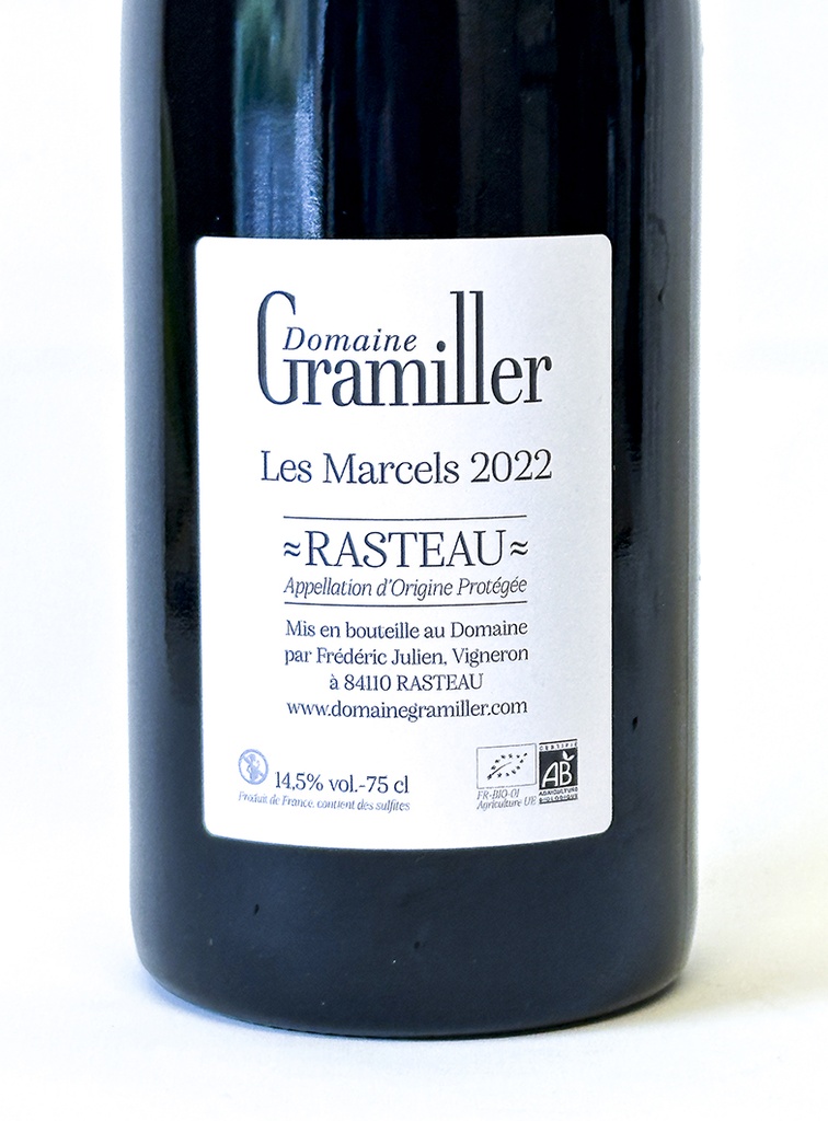 AOP cdr  Gramiller Rasteau les marcels 2022 75 cl Rouge