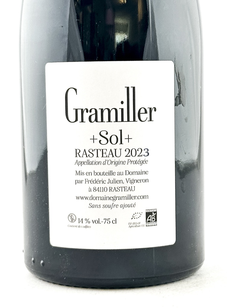 AOP cdr  Gramiller Rasteau sol , BIO 2023 75 cl Rouge
