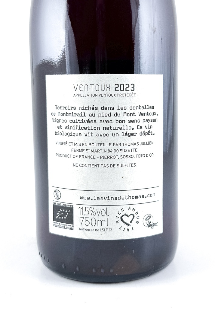 AOP ventoux Les Vins de Thomas sur le fil BIO 2023 75 cl Rouge