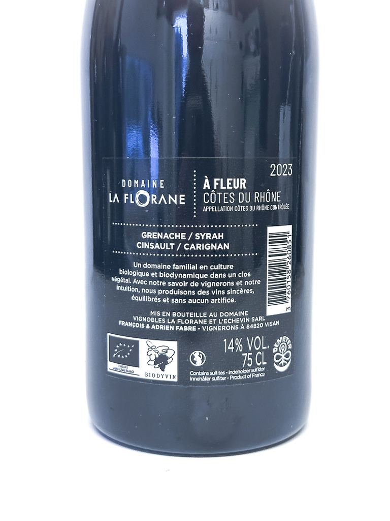 CDR Villages - Visan La Florane A Fleur BIO 2023 75 cl Rouge