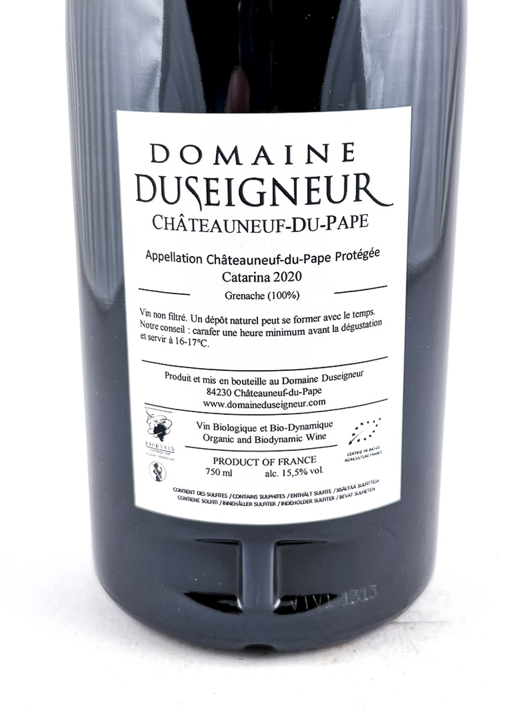 Châteauneuf du pape Bernard Duseigneur CATARINA 2020 75 cl Rouge