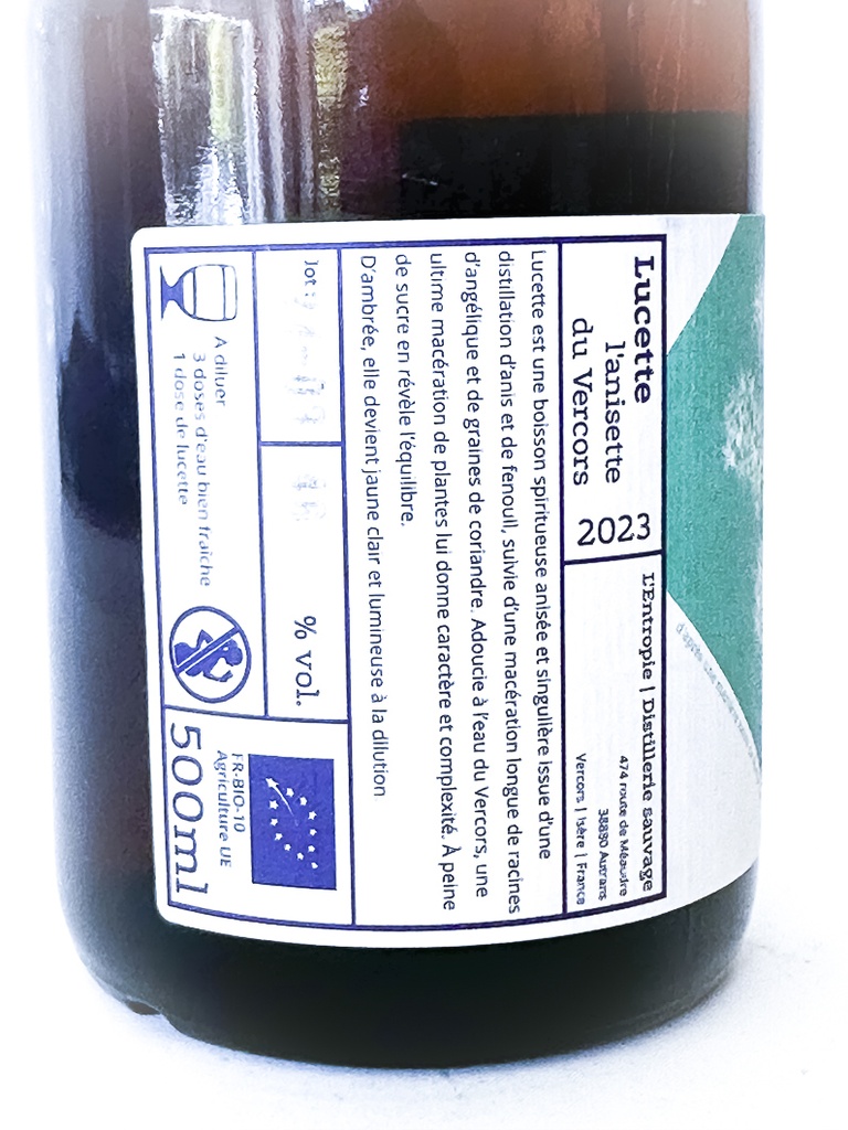 Gin L'entropie Jeunes pousses & vieilles branches, Bio 50 cl Alcool