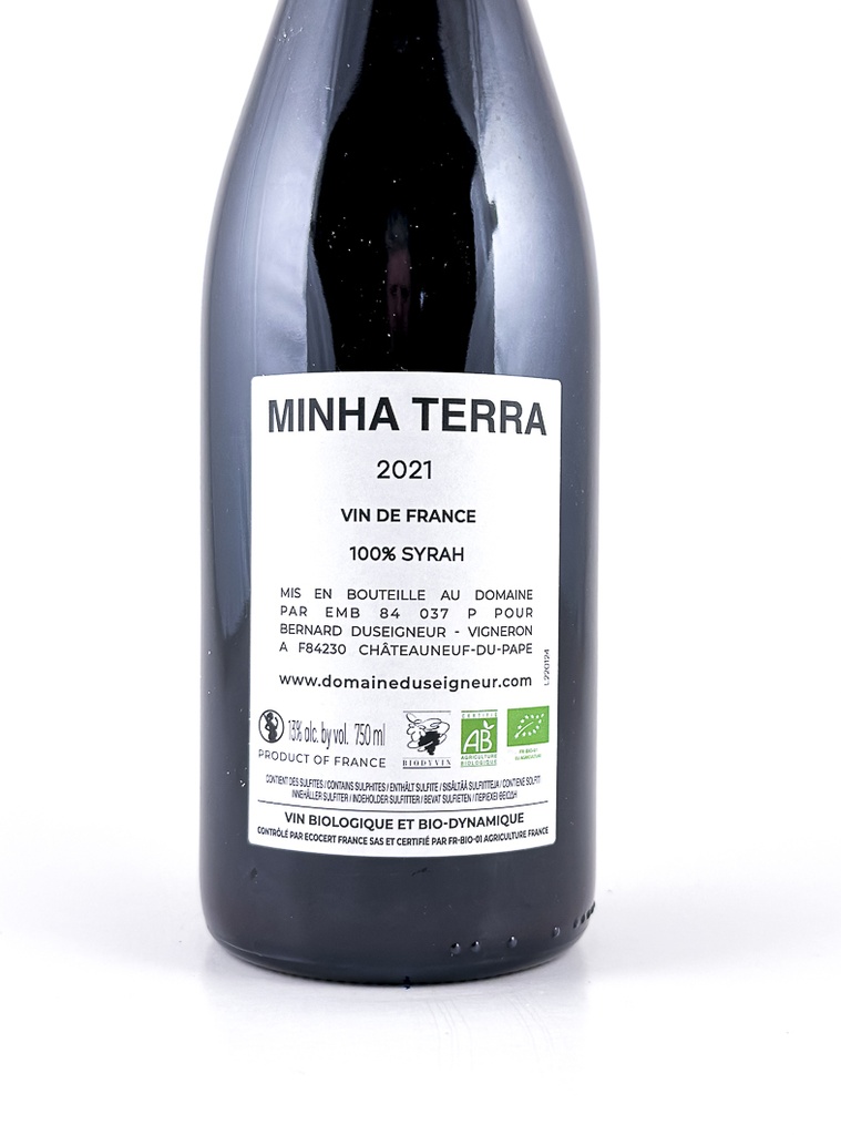 IGP Bernard Duseigneur Minha Terra BIO 2021 75 cl Rouge