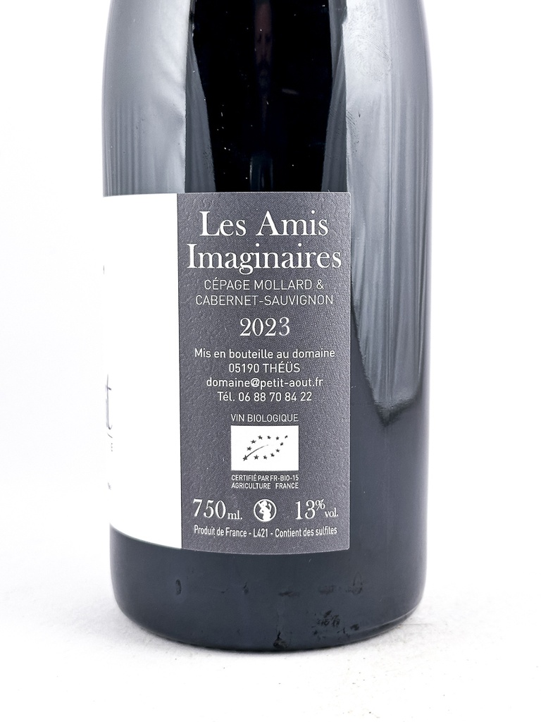 IGP Hautes Alpes Petit Aout Les amis imaginaires BIO 2023 75 cl Rouge