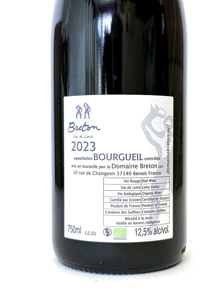 Loire, Bourgueil AOC Breton Trinch, BIO 2023 75 cl Rouge