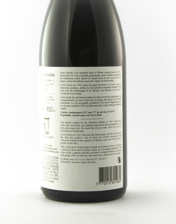 Saint Joseph de boel france Rue des Poulies conversion BIO 2021 150 cl Rouge