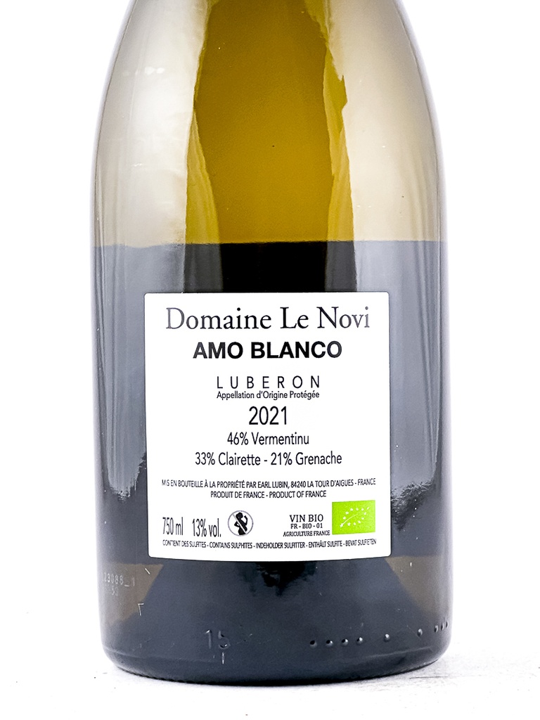 AOP Lubéron Le Novi Amo blanco BIO 2021 75 cl Blanc