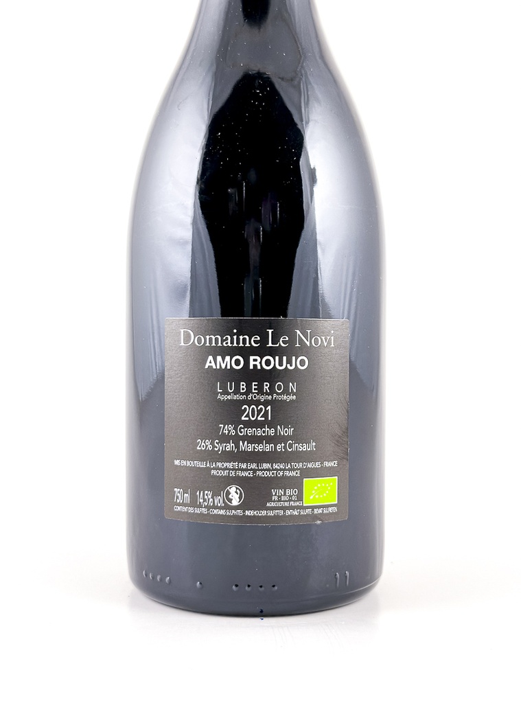AOP Lubéron Le Novi Amo roujo BIO 2021 75 cl Rouge
