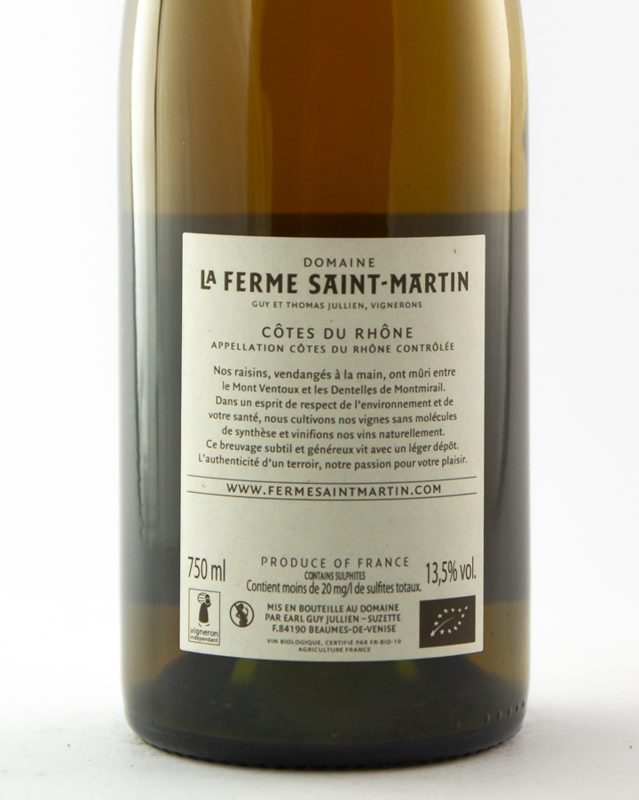 Beaumes de Venise La Ferme Saint-Martin Austral, macération BIO 2020 75 cl Orange