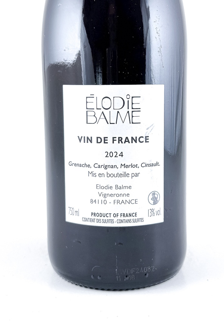Vin de France BIO Elodie Balme 2024 75 cl Rouge