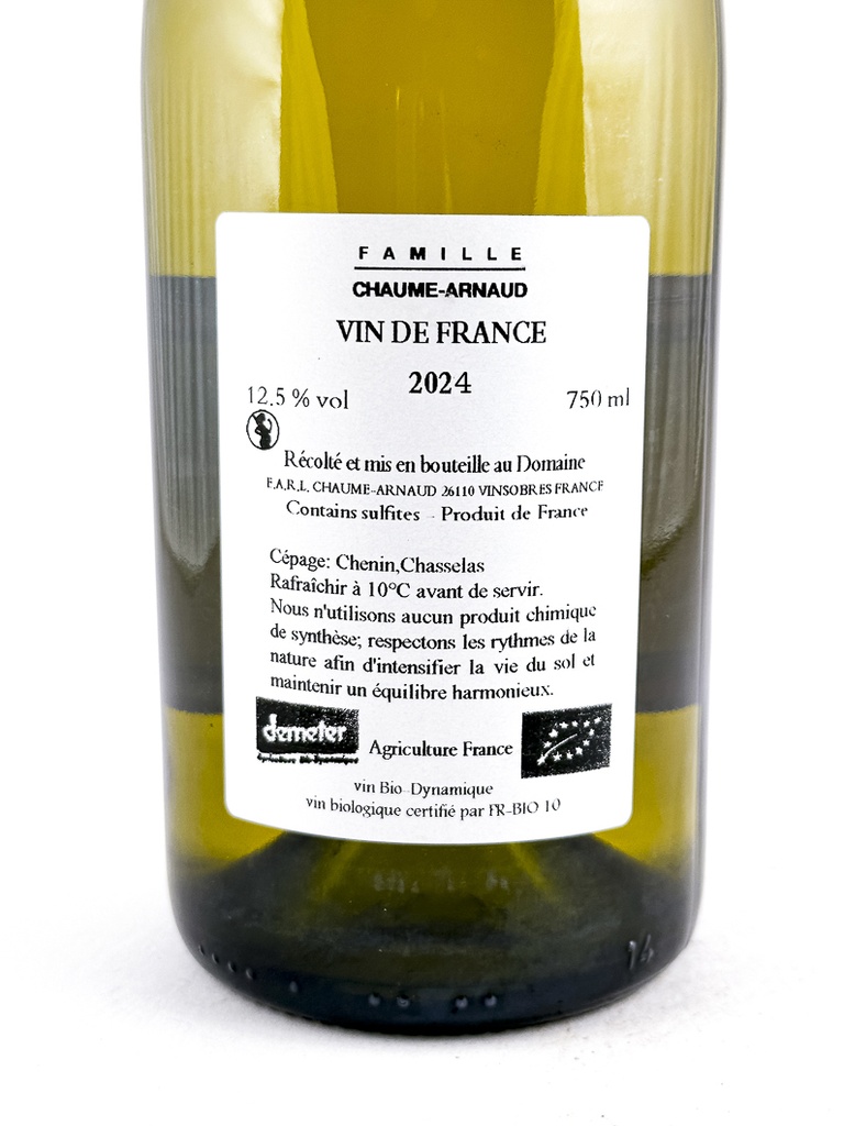 Vin de France Chaume Arnaud Pontias BIOdynamie 2024 75 cl Blanc