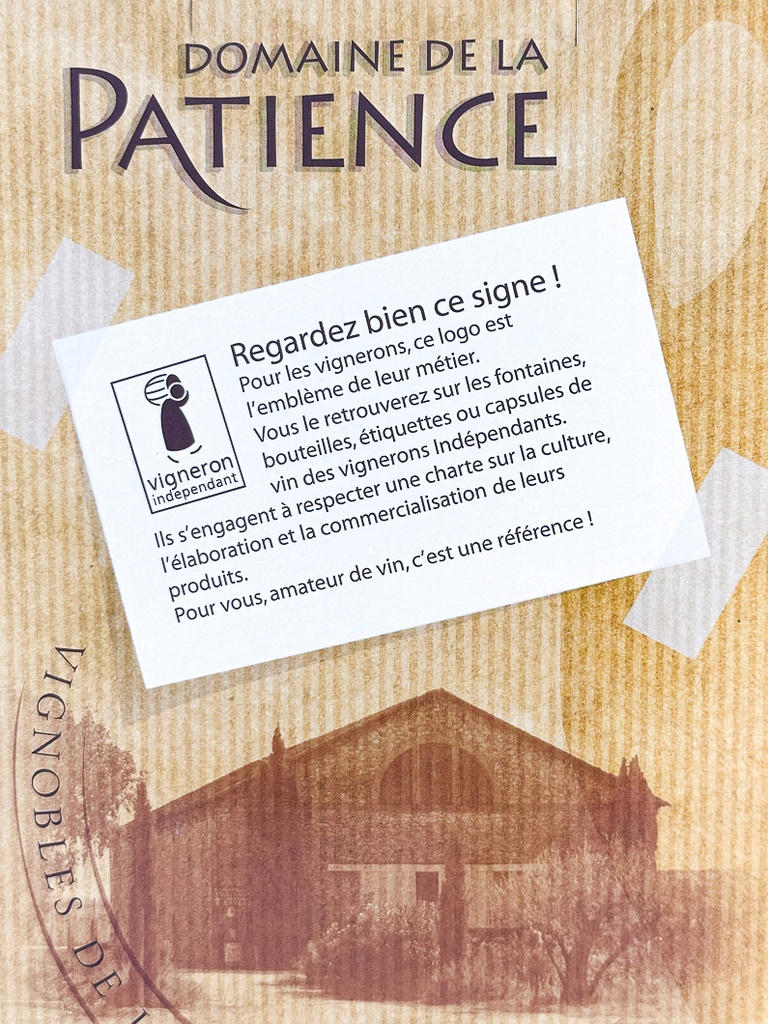 IGP Pont du Gard La Patience Chardonnay BIB (cubi) 2022 500 cl Blanc