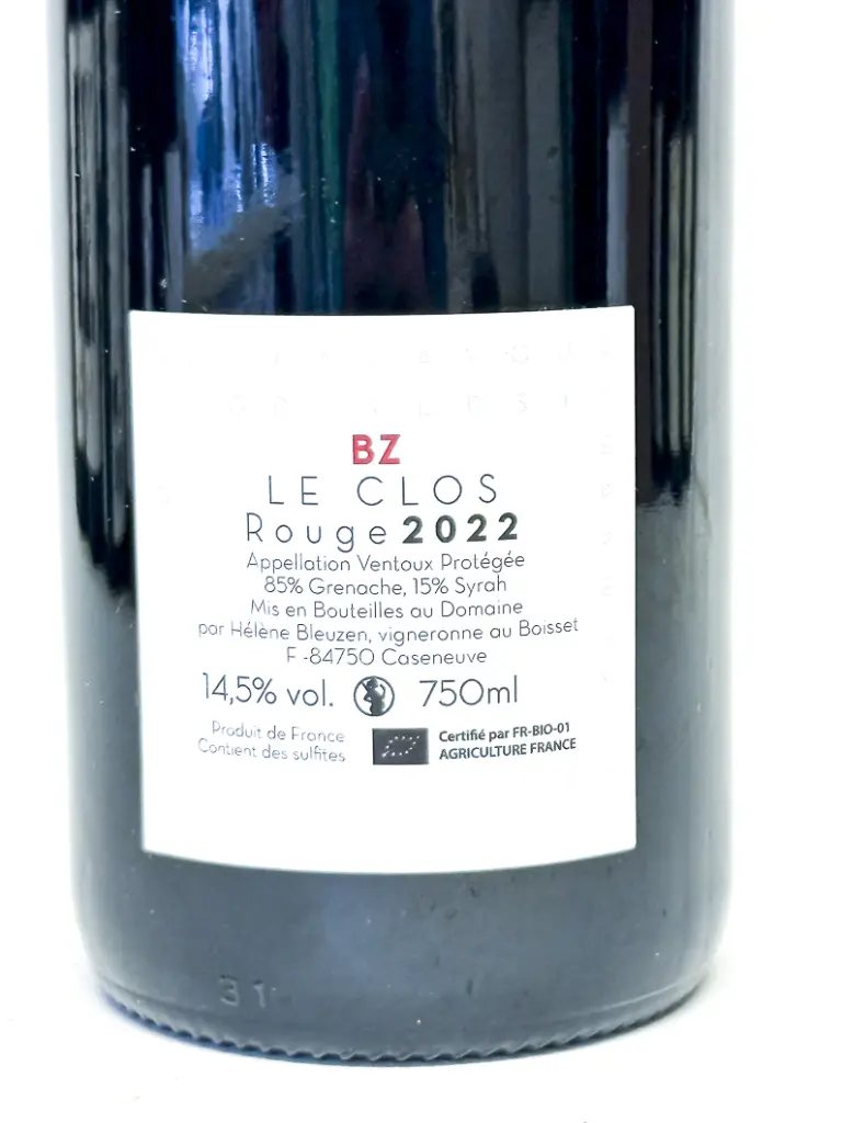 AOP ventoux Helene Bleuzen Le CLOS  BIO 2022 75 cl Rouge (1).webp
