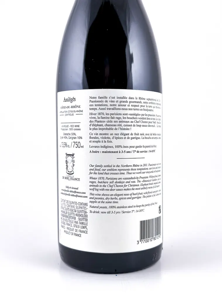 Côtes du Rhône de boel france Assiégés BIO 2024.webp