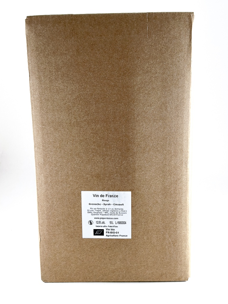 VSIG Pique Basse BIB (cubi) BIO 2024 1000 cl Rouge