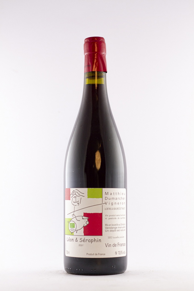 Côtes du Rhône Matthieu Dumarcher Léon et Séraphin BIO 2022 75 cl Rouge