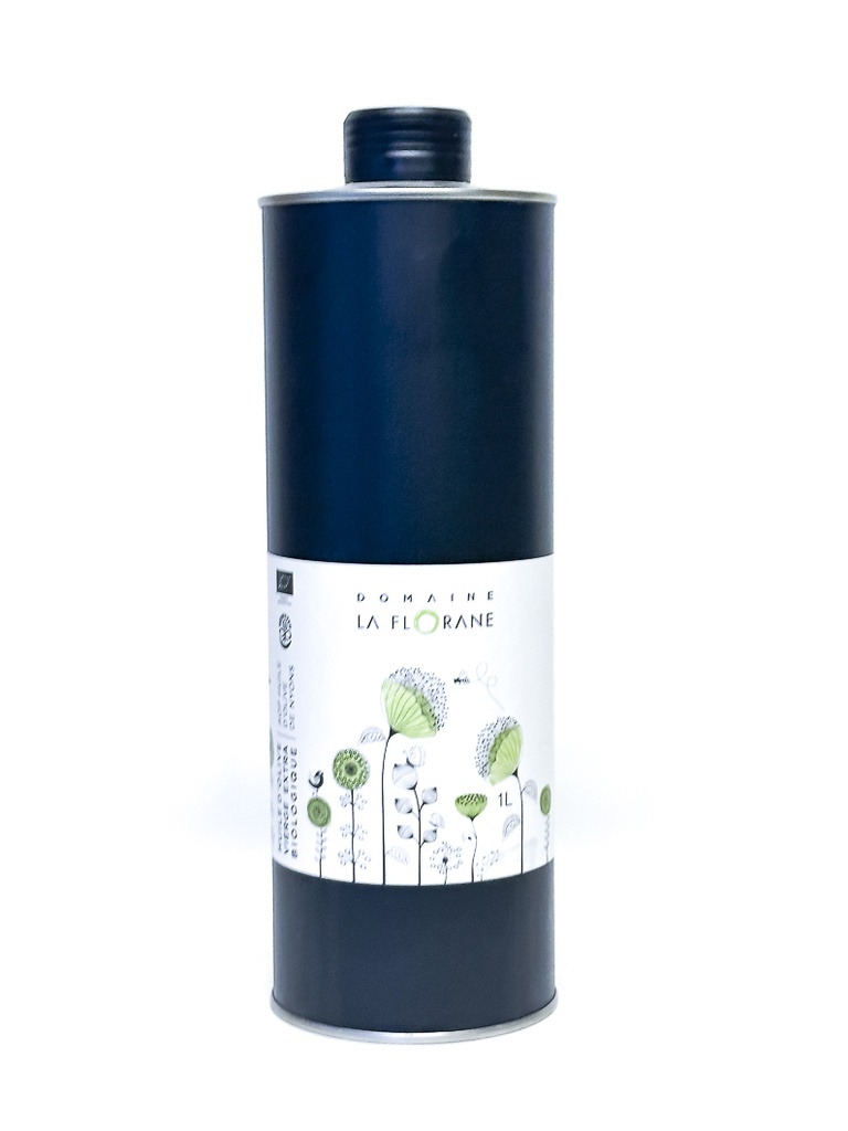 Huile d'Olive AOP de Nyons, bidon acier noir La Florane Extra Vierge , Biodynamie 100 cl