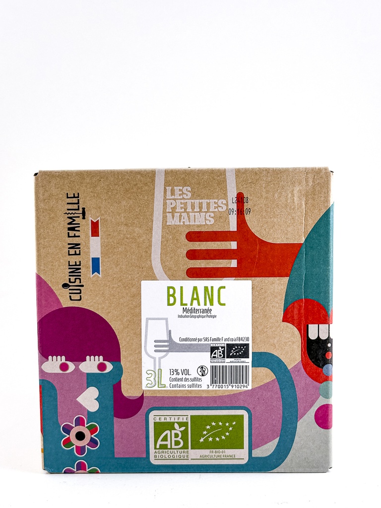 IGP Pont du Gard Cuisine en Famille BIB (cubi) PETITES MAINS  2024 300cl Blanc