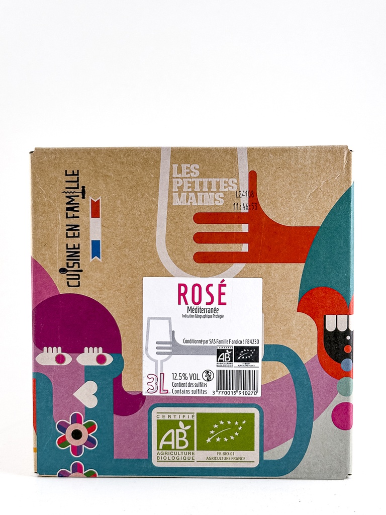 IGP Pont du Gard Cuisine en Famille BIB (cubi) PETITES MAINS 2024 300CL Rosé