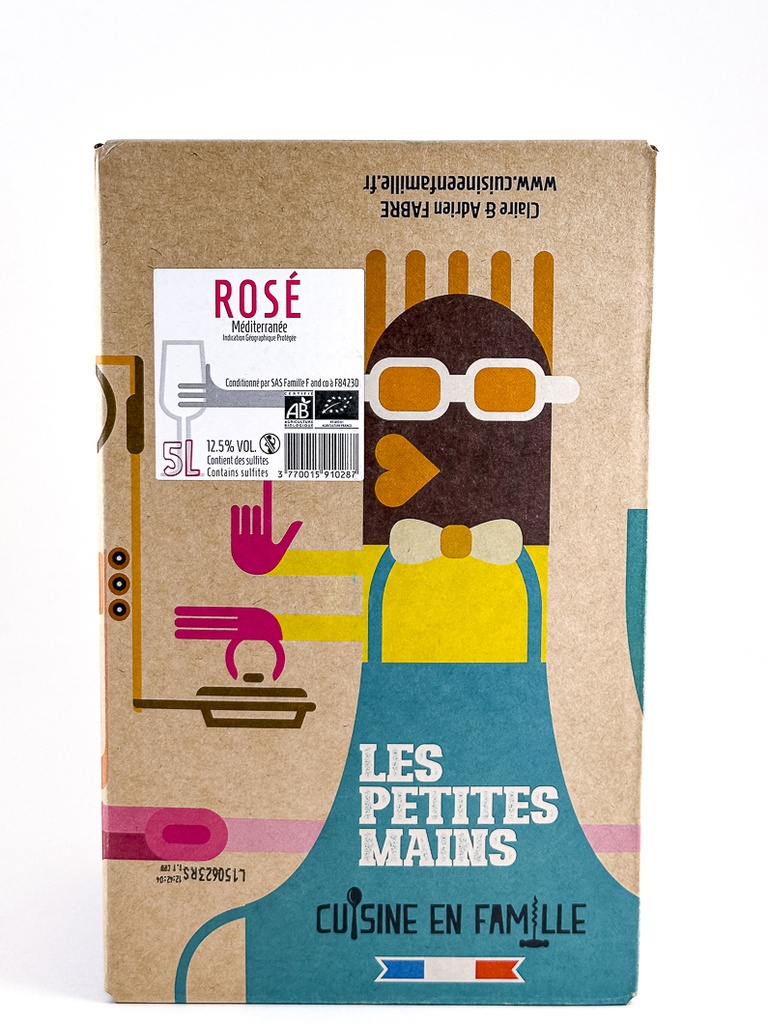 IGP Pont du Gard Cuisine en Famille BIB (cubi) PETITES MAINS 2023 500 cl Rosé