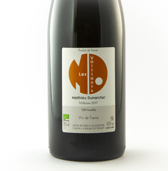 Vin de France Matthieu Dumarcher Vaillants BIO 2017 75 cl Rouge