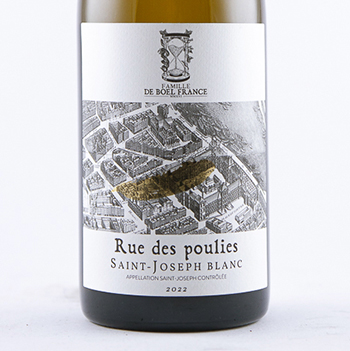 Saint Joseph de boel france Rue des Poulies conversion BIODYMIE 2022 75 cl Blanc