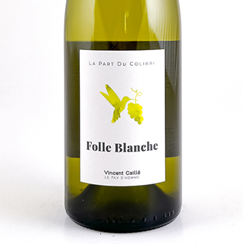 Vin de France - folle blanche. Le fay d'homme, Vincent caille La part du Colibri, BIO, Biodynamie 2023 75 cl Blanc