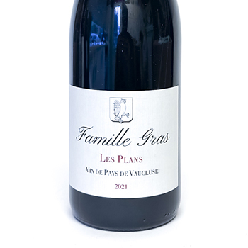 Vin de pays du Vaucluse Famille Gras Les Plans 2021 75 cl Rouge