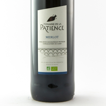 IGP Pont du Gard La Patience Merlot BIO 2022 75 cl Rouge