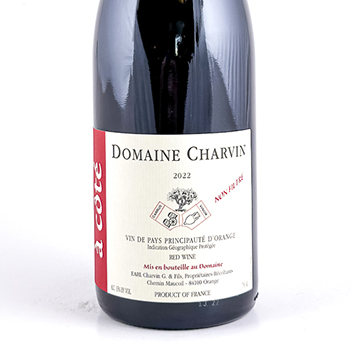 Vin de Principauté d'Orange Laurent Charvin A Côté bio 2022 75 cl Rouge