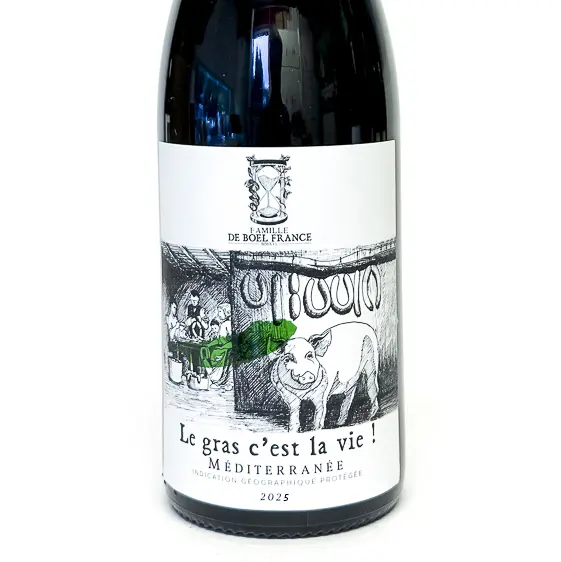 IGP mediterranée De boel France le gras c'est la vie  BIO 2025 75 cl Rouge
