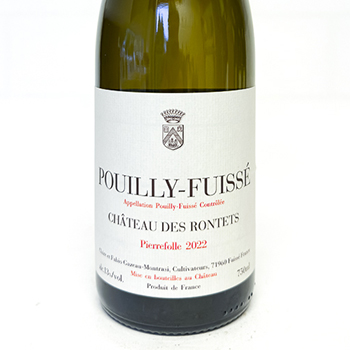 Bourgogne chateau des rontets pouilly fuissé pierrefolle BIO 2022 75 cl Blanc