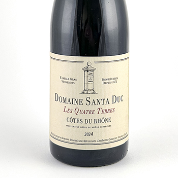 Côtes du Rhône, AOP Santa Duc Les Quatres terres, BIO, Biodynamie 2024 75 cl Rouge