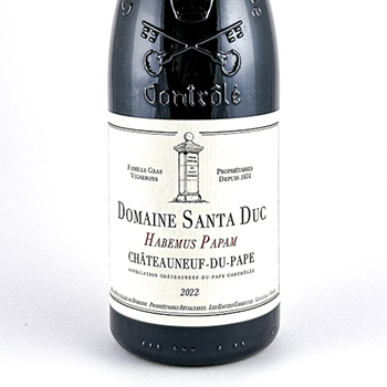 Châteauneuf du pape Santa Duc Habemus Papam, BIO, Biodynamie 2022 75 cl Rouge