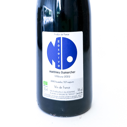 Côtes du Rhône Matthieu Dumarcher Reserve BIO 2022 75 cl Rouge