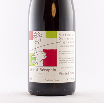 Côtes du Rhône Matthieu Dumarcher Léon et Séraphin BIO 2022 75 cl Rouge