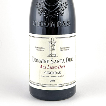 Gigondas Santa Duc Aux lieux dits, BIO, Biodynamie 2021 75 cl Rouge