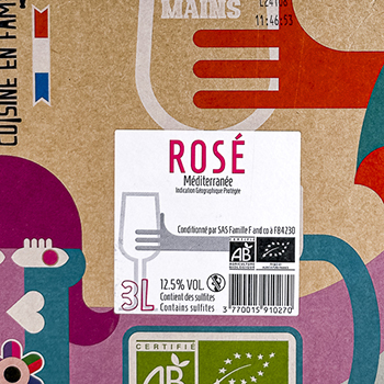 IGP Pont du Gard Cuisine en Famille BIB (cubi) PETITES MAINS 300CL Rosé