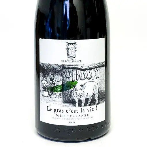 IGP mediterranée De boel France le gras c'est la vie BIO 2025 150 cl Rouge