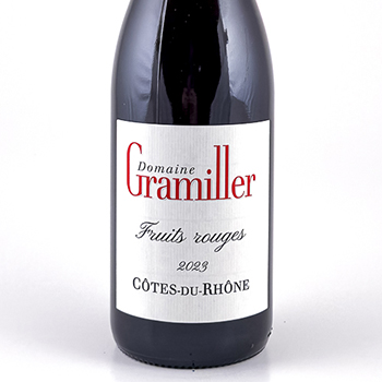 côte du rhône Gramiller  FRUITS ROUGES BIO 2023 75 cl Rouge