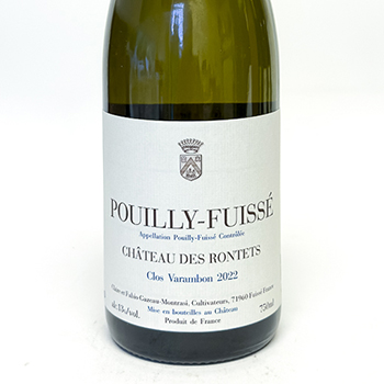 Bourgogne chateau des rontets poully fuissé varambon BIO 2022 75 cl Blanc